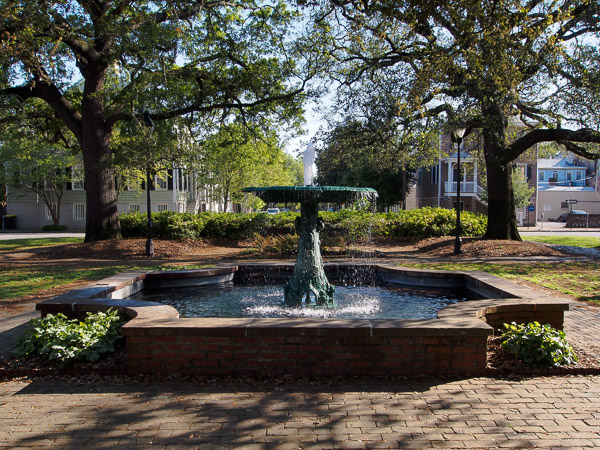 Columbia Square Wormsloe Fountain in Savannah GA. 