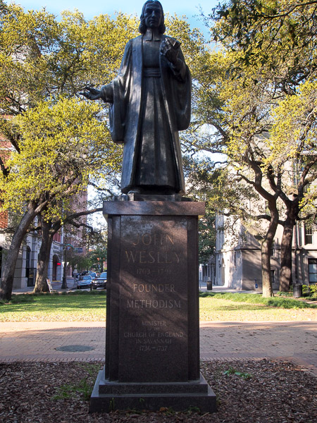 John Wesley Monument in Savannah GA. 