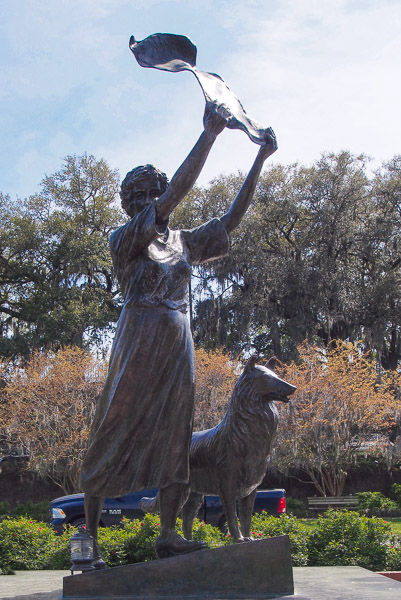 Waving Girl Statue in Savannah GA. 