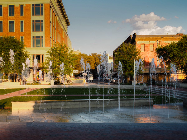 Fountain at Ellis Square in Savannah GA. 