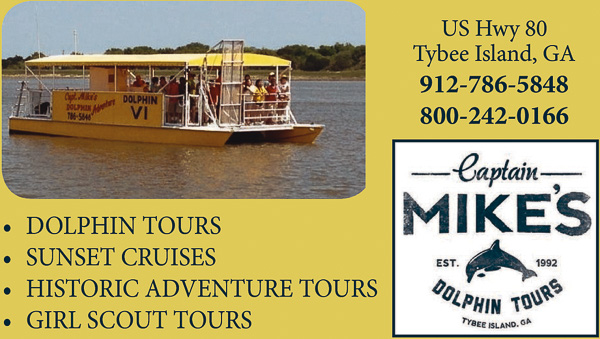 Fun things to do in Savannah : Captain Mike's Tours in Tybee Island GA. 